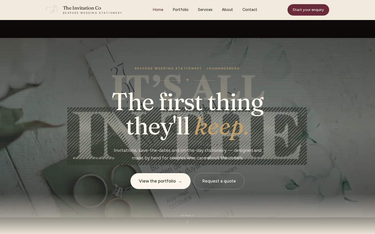The Invitation Co — website screenshot