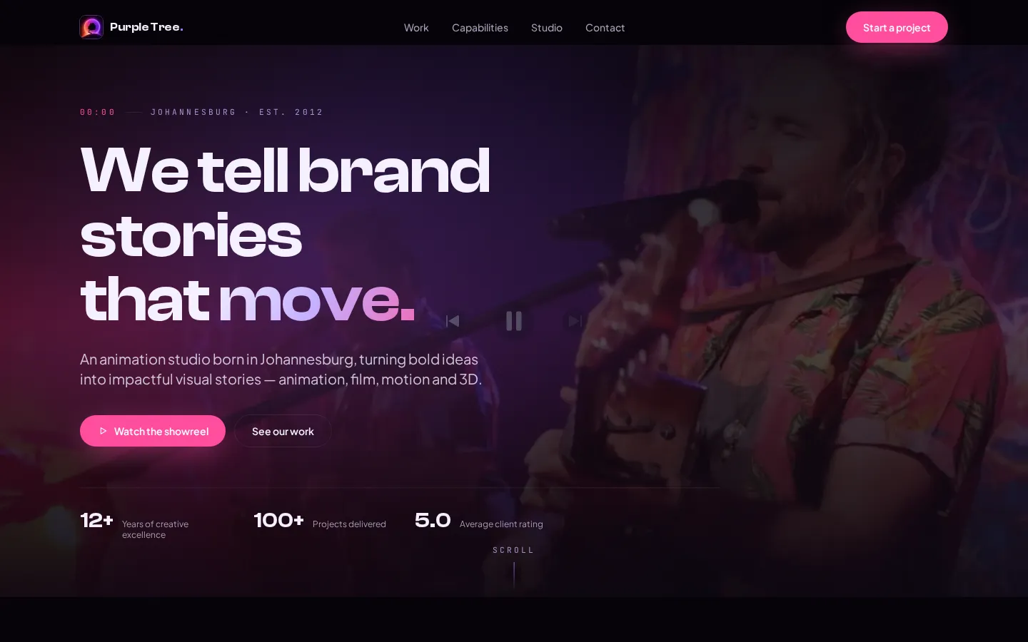 Purple Tree Creative — website screenshot